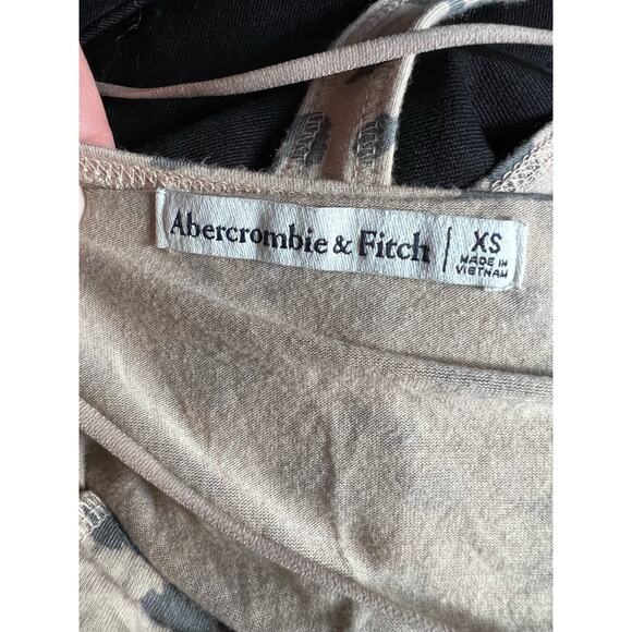 Abercrombie & Fitch Women's Leopard Print One Piece Bodysuit Cream Black Size XS - Picture 9 of 12